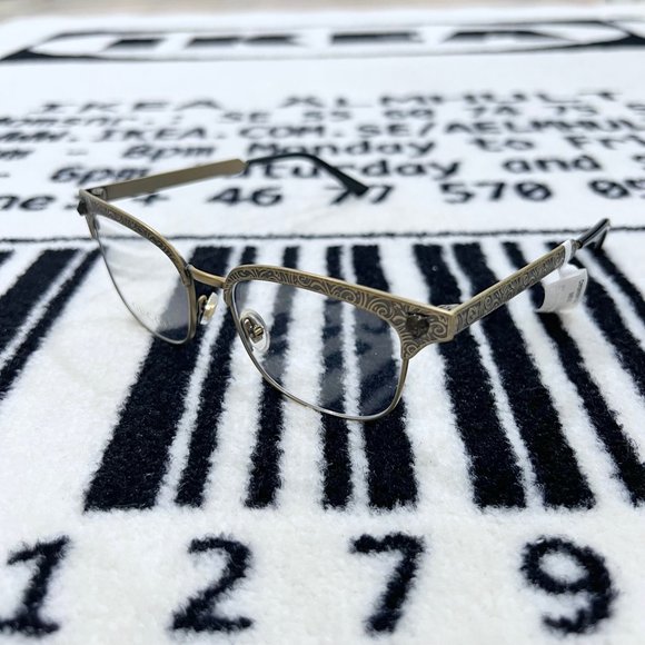 Gucci Gold 3D Tiger Head Logo Engraved Metal Frame Eyeglasses - Picture 3 of 10